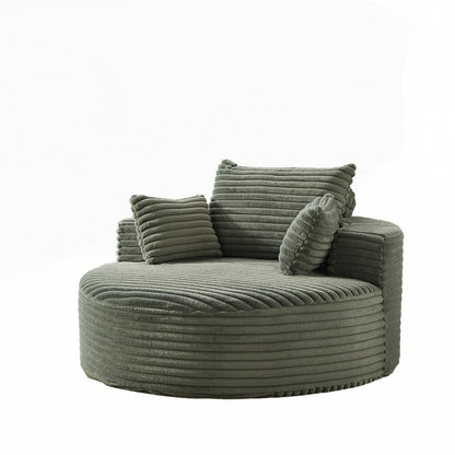 Canapé simple en velours côtelé éponge, aucun assemblage requis