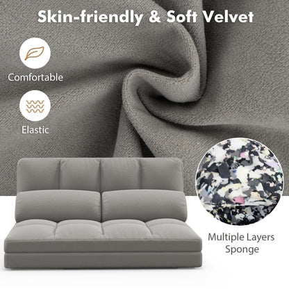 Canapé-lit de sol Costway avec 2 oreillers et dossier réglable en 6 positions - Voir les détails