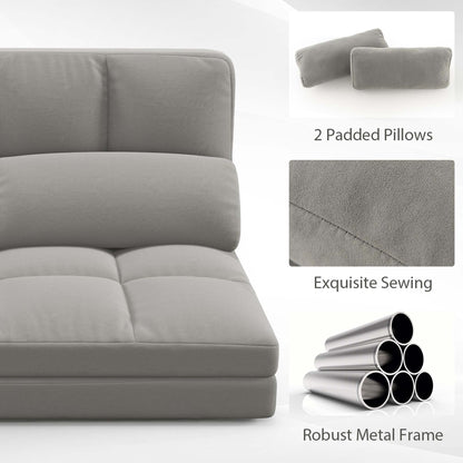 Canapé-lit de sol Costway avec 2 oreillers et dossier réglable en 6 positions - Voir les détails