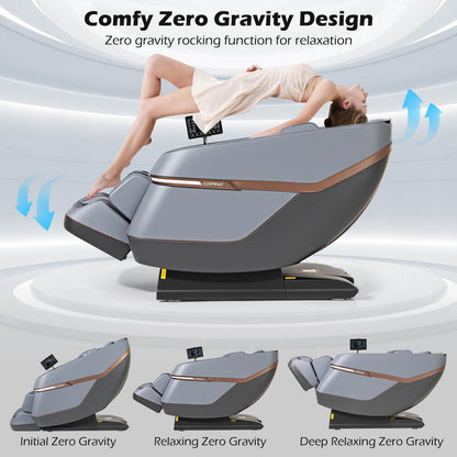 Fauteuil de massage complet à gravité zéro Costway avec coussins gonflables et chauffage de taille