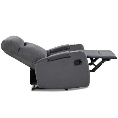 Fauteuil inclinable Costway, canapé simple, avec rangement pour accoudoirs et tasse