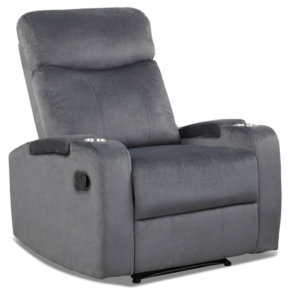 Fauteuil inclinable Costway, canapé simple, avec rangement pour accoudoirs et tasse