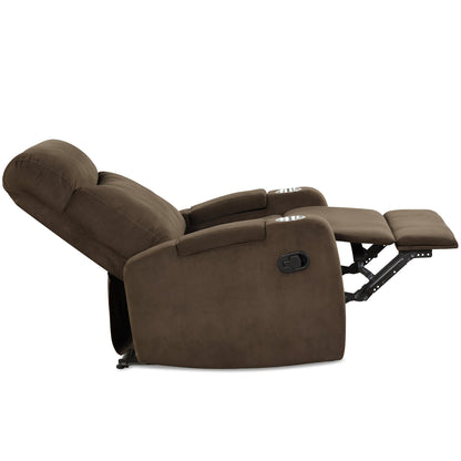 Fauteuil inclinable Costway, canapé simple, avec rangement pour accoudoirs et tasse