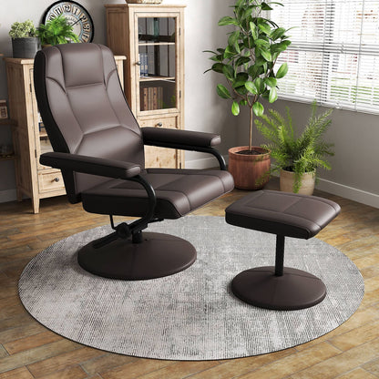 Fauteuil inclinable Costway avec ottoman, fauteuil d'appoint rembourré