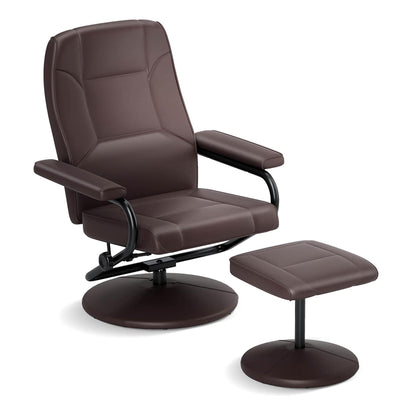 Fauteuil inclinable Costway avec ottoman, fauteuil d'appoint rembourré
