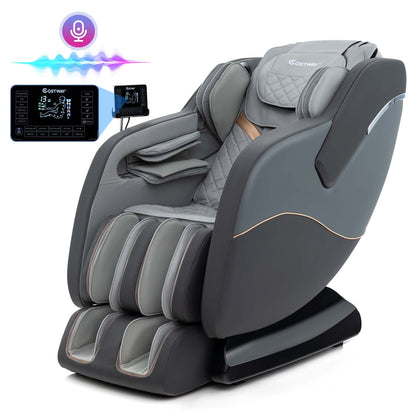 Fauteuil inclinable de massage zéro gravité Costway SL Track avec pied extensible thaïlandais
