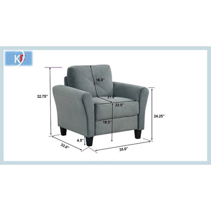 Canapés sectionnels confortables pour salon, chambre, bureau, petit espace, 1 place