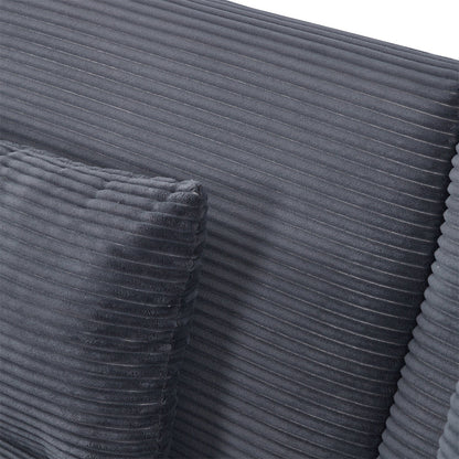 Canapé-lit en velours côtelé avec 2 coussins pour salon et chambre à coucher