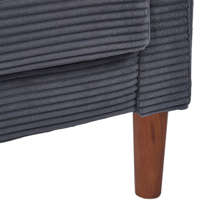 Canapé-lit en velours côtelé avec 2 coussins pour salon et chambre à coucher