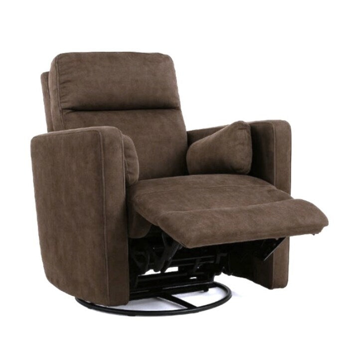 Fauteuil inclinable pivotant manuel en microfibre confortable