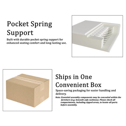 Canapé rembourré en lin moderne et chic de CraftPorch