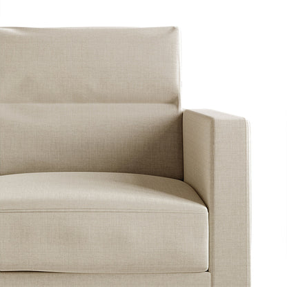 Canapé rembourré en lin épuré et minimaliste de CraftPorch