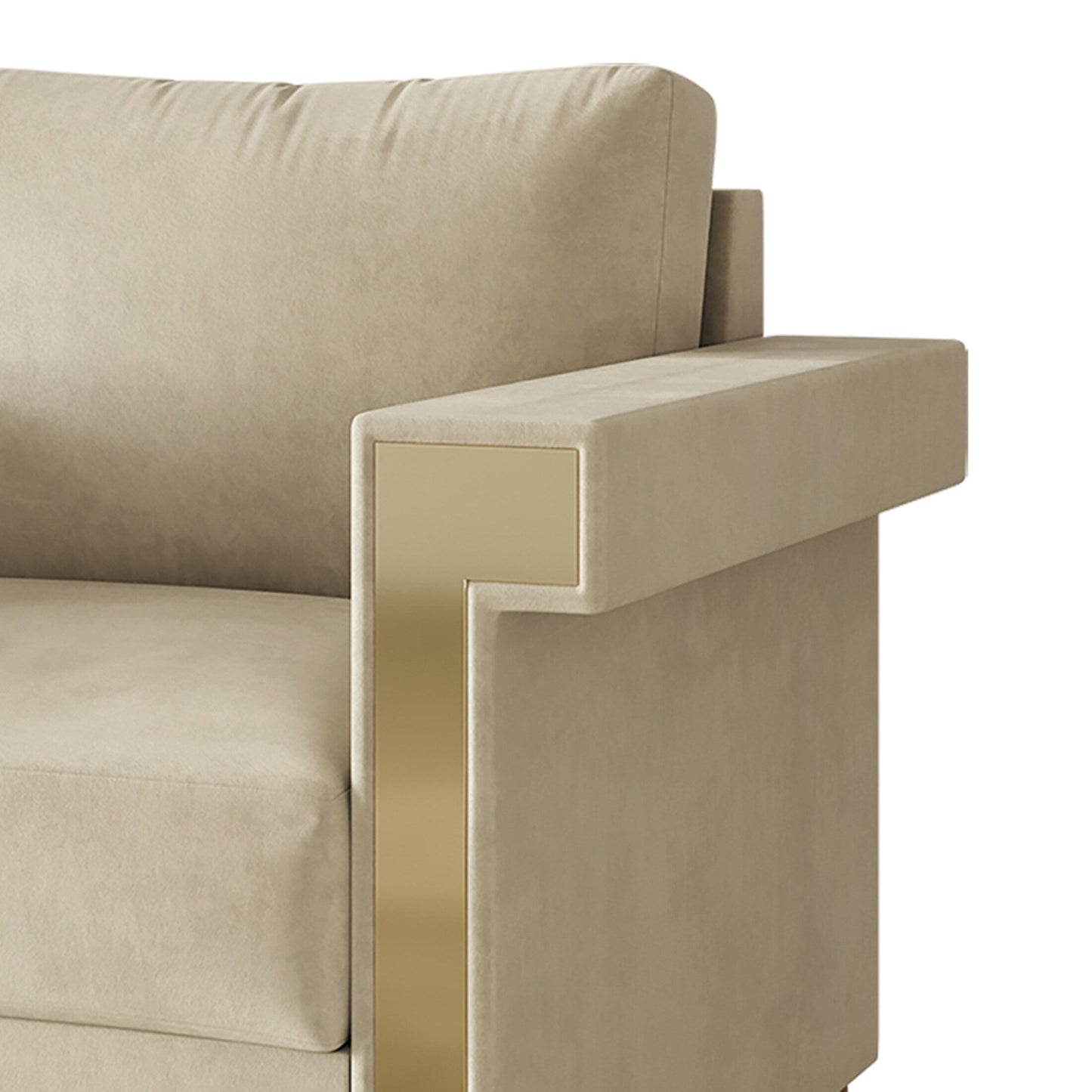 Canapé luxueux rembourré en velours CraftPorch