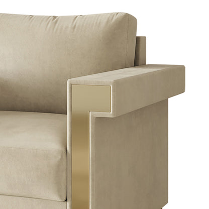 Canapé luxueux rembourré en velours CraftPorch