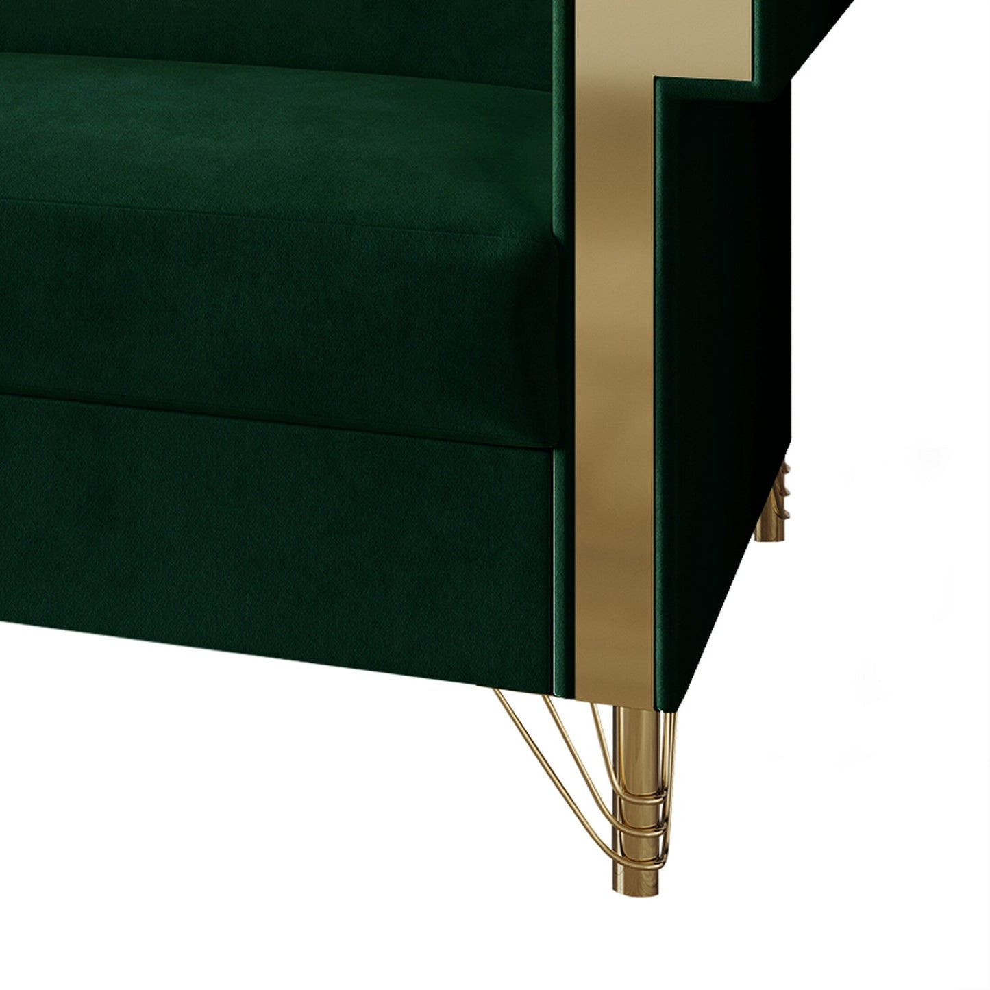 Canapé luxueux rembourré en velours CraftPorch