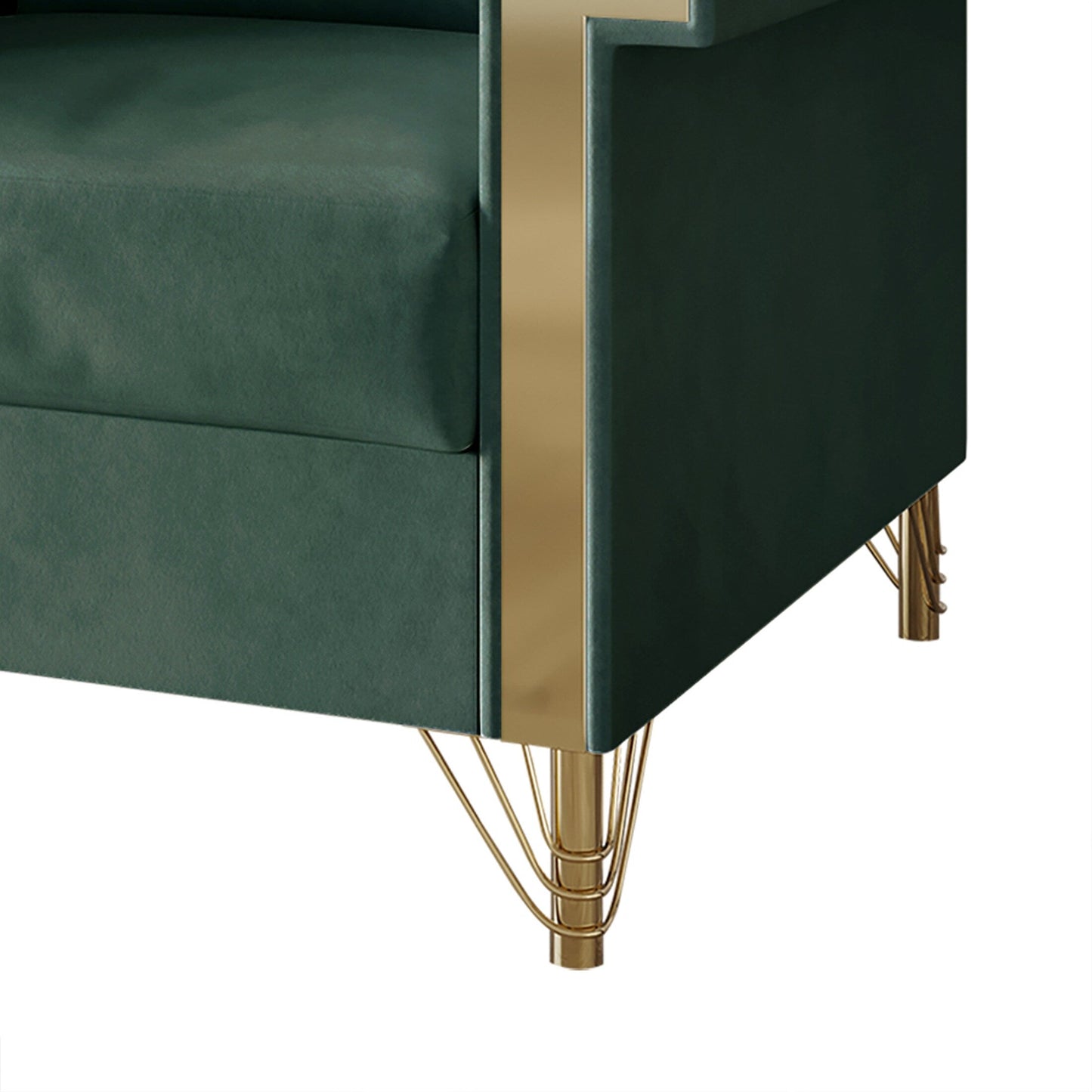 Canapé luxueux rembourré en velours CraftPorch