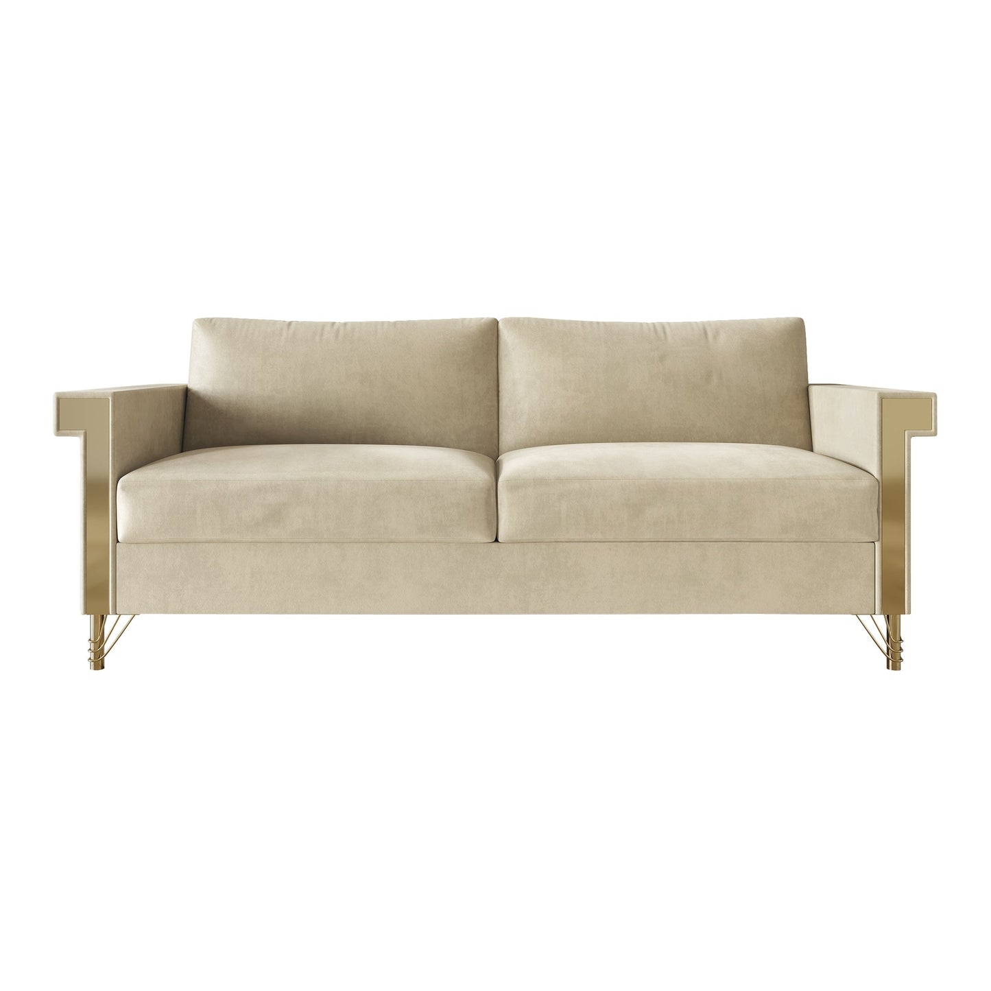 Canapé luxueux rembourré en velours CraftPorch