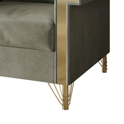 Canapé luxueux rembourré en velours CraftPorch