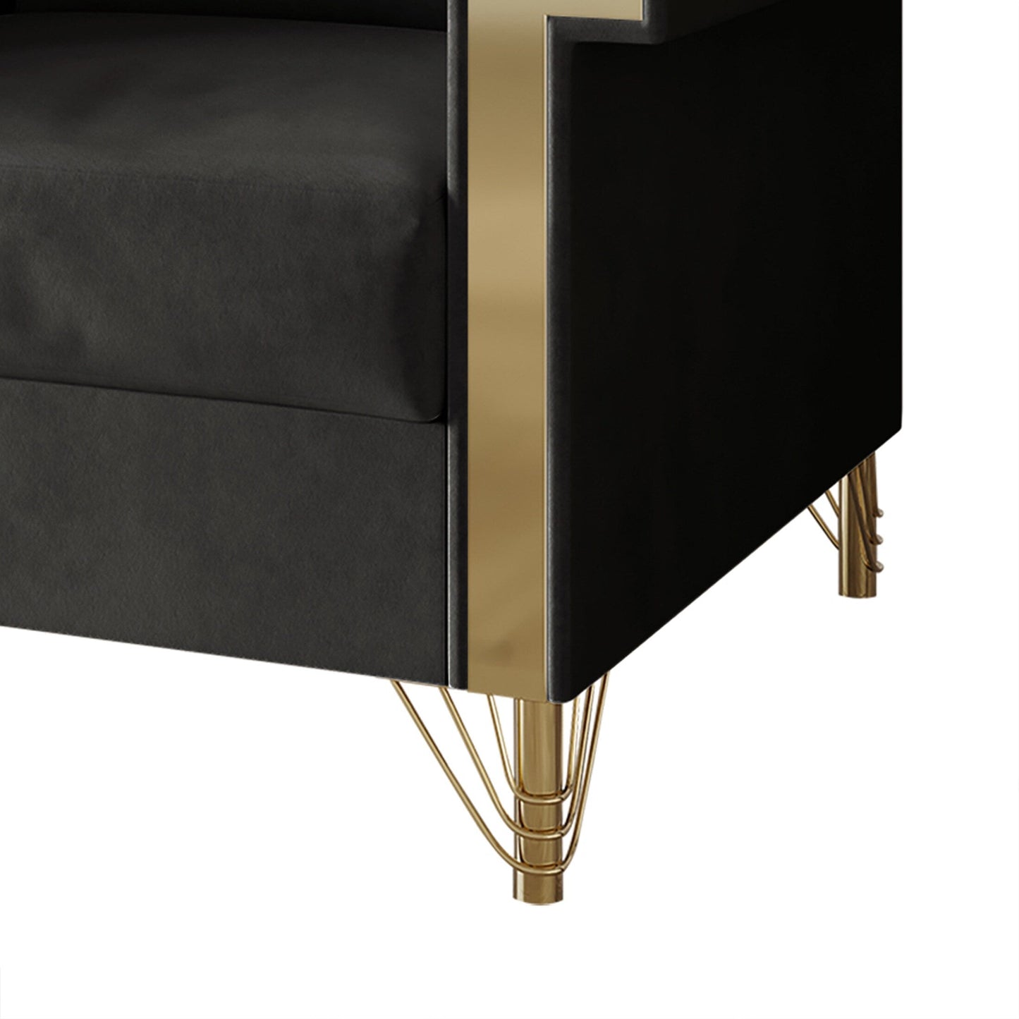 Canapé luxueux rembourré en velours CraftPorch