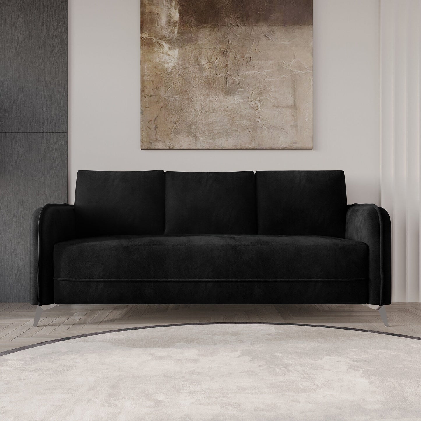 Canapé luxueux rembourré en velours CraftPorch