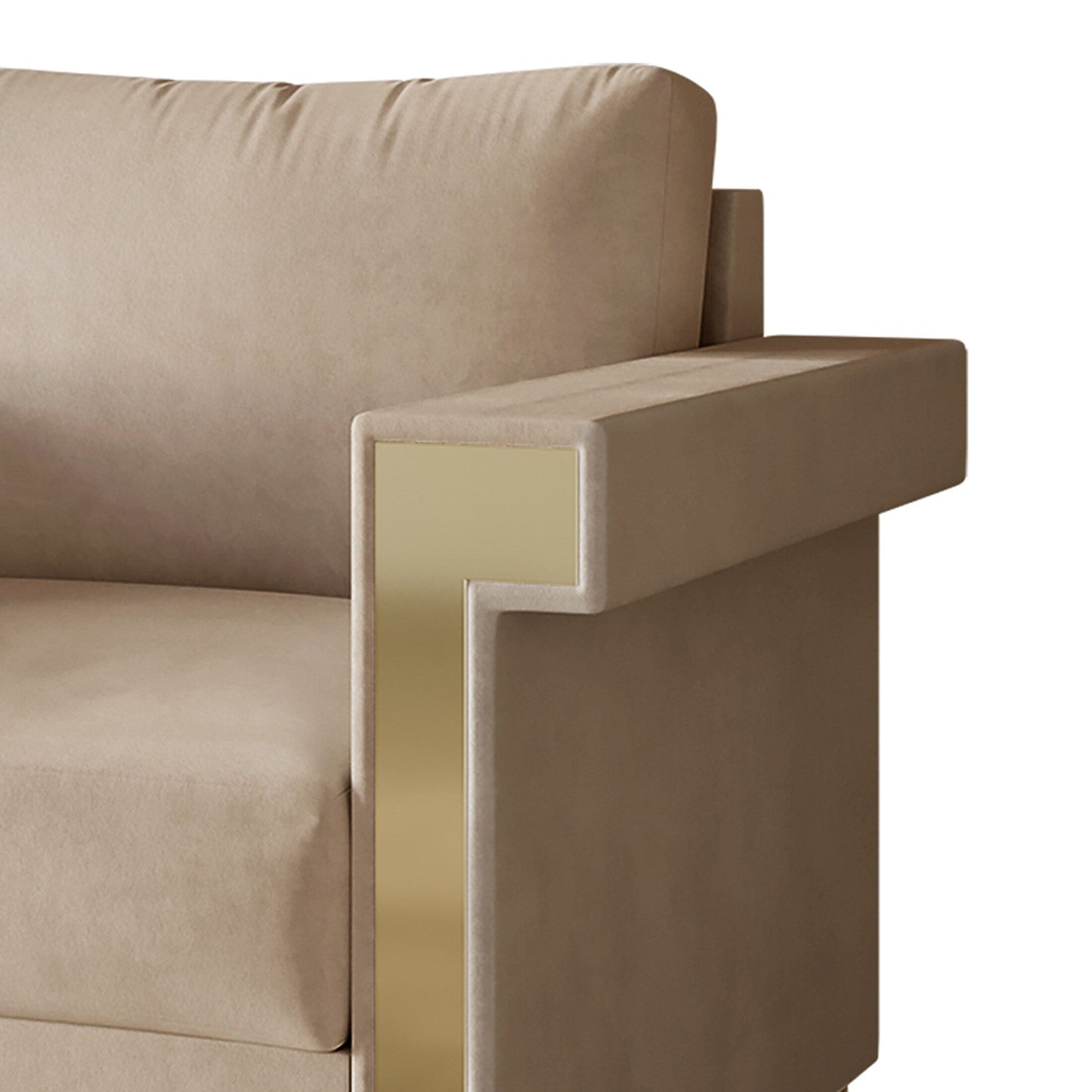 Canapé luxueux rembourré en velours CraftPorch