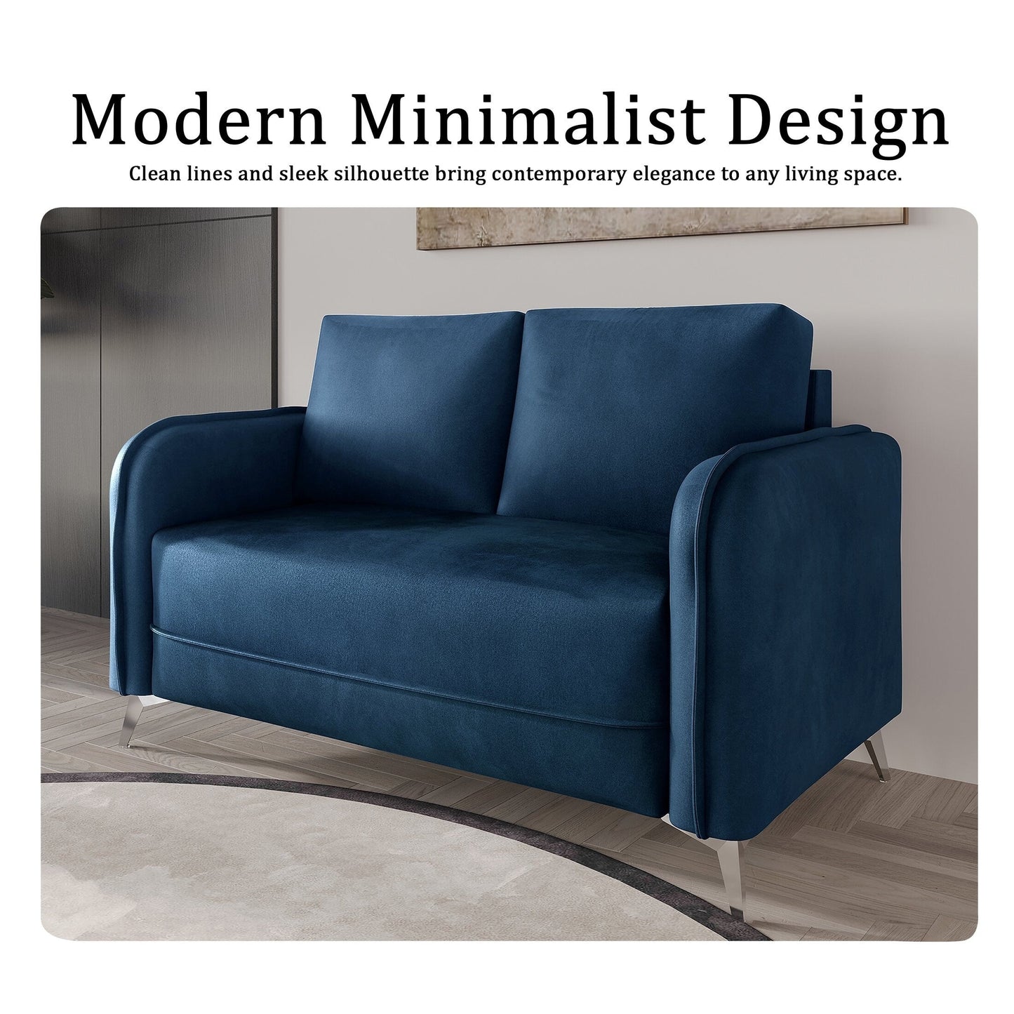 Canapé luxueux rembourré en velours CraftPorch