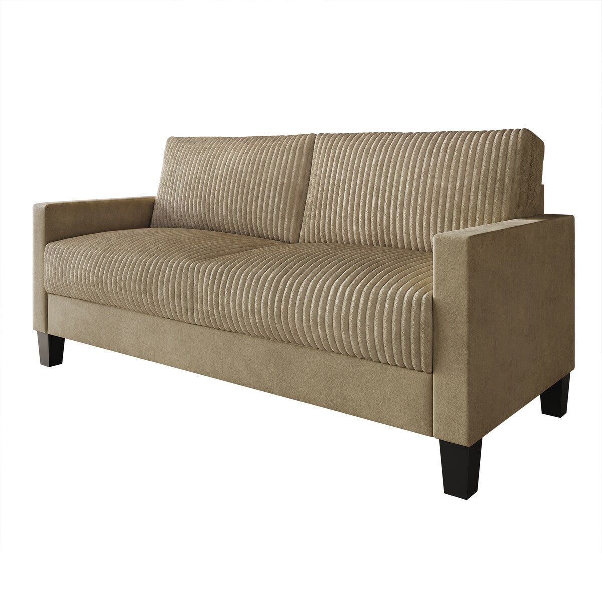 Canapé rembourré en velours côtelé CraftPorch de style milieu de siècle moderne