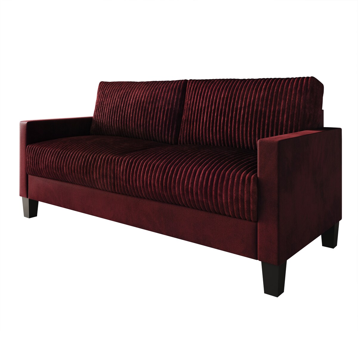 Canapé rembourré en velours côtelé CraftPorch de style milieu de siècle moderne