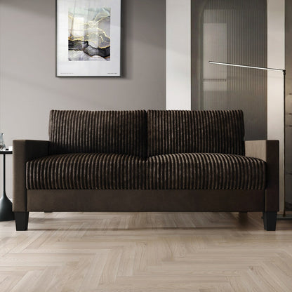 Canapé rembourré en velours côtelé CraftPorch de style milieu de siècle moderne