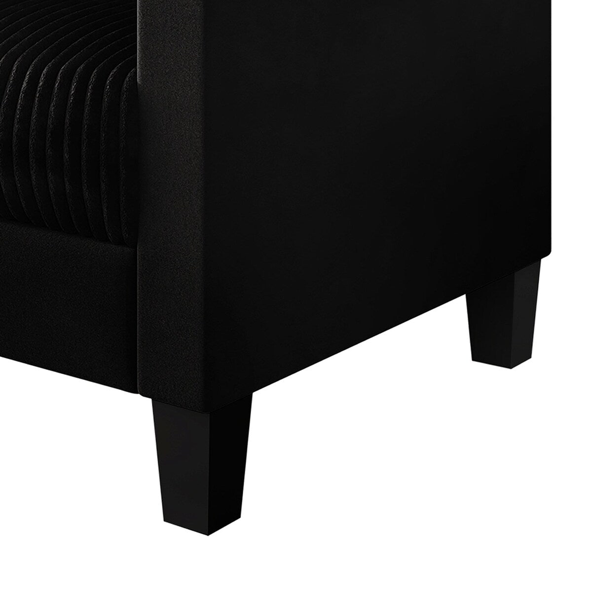 Canapé rembourré en velours côtelé CraftPorch de style milieu de siècle moderne