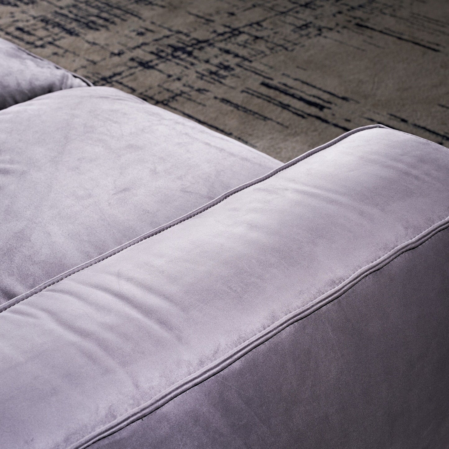 Canapé carré Masha en velours de 110 pouces, quatre places, pour le salon, canapé-lit