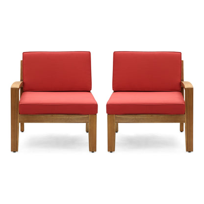 Ensemble canapé-fauteuil Creta avec accoudoirs gauche et droit, 76 cm, amovible, rouge-brun