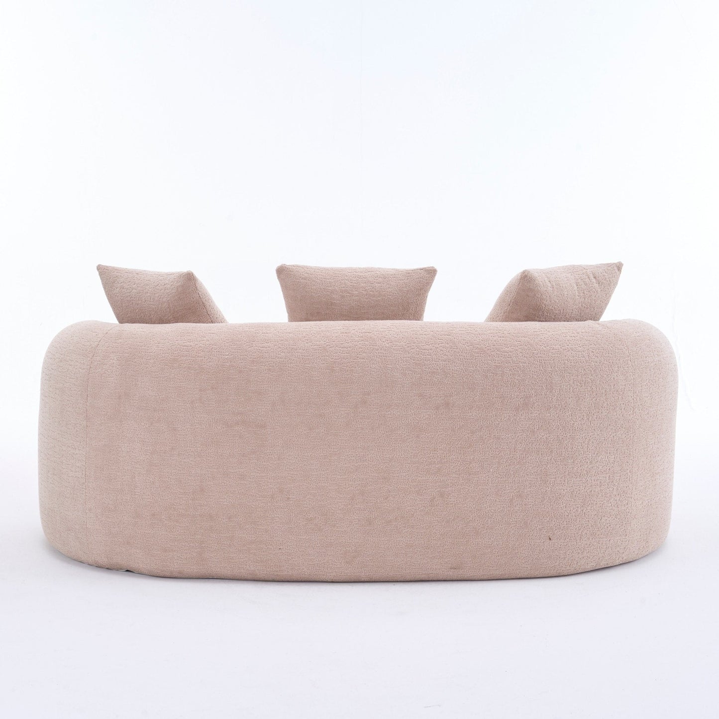 Canapé causeuse incurvé en éponge de compression complète 30D, chenille, sans assemblage