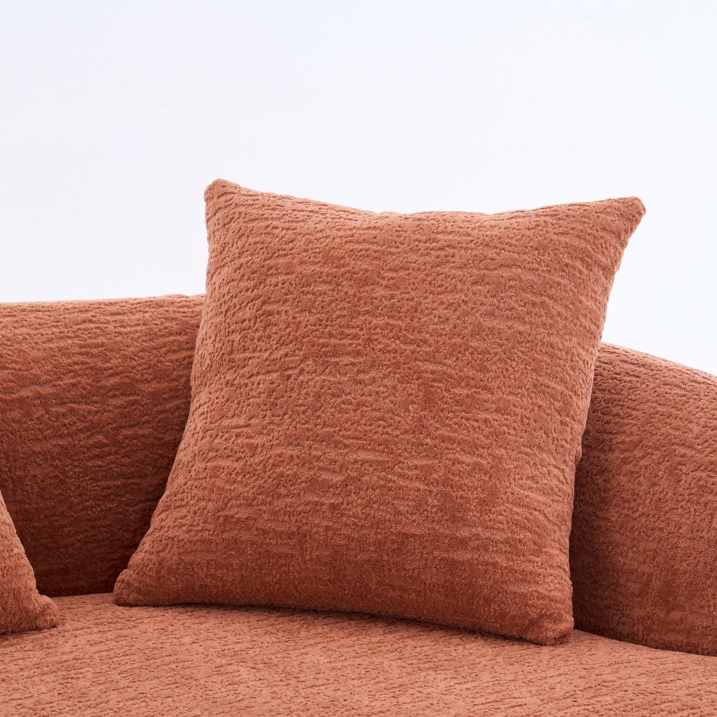 Canapé causeuse incurvé en éponge de compression complète 30D, chenille, sans assemblage