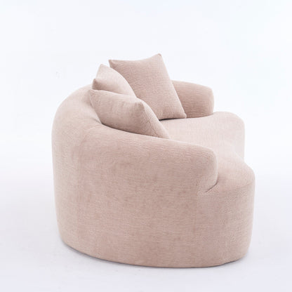 Canapé causeuse incurvé en éponge de compression complète 30D, chenille, sans assemblage