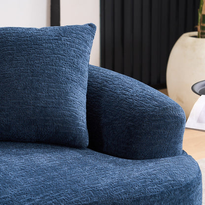 Canapé causeuse incurvé en éponge de compression complète 30D, chenille, sans assemblage