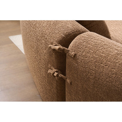 Canapé causeuse incurvé blanc en éponge à compression complète