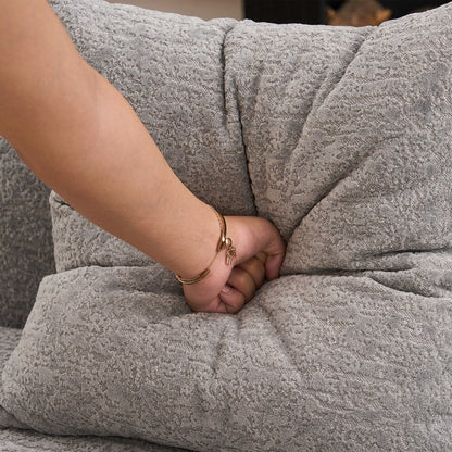 Canapé causeuse incurvé blanc en éponge à compression complète