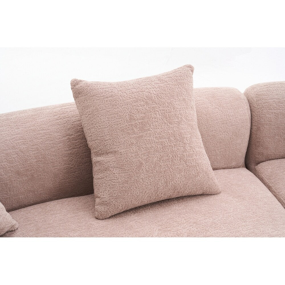 Canapé causeuse incurvé blanc en éponge à compression complète