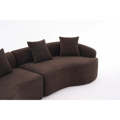 Canapé causeuse incurvé blanc en éponge à compression complète