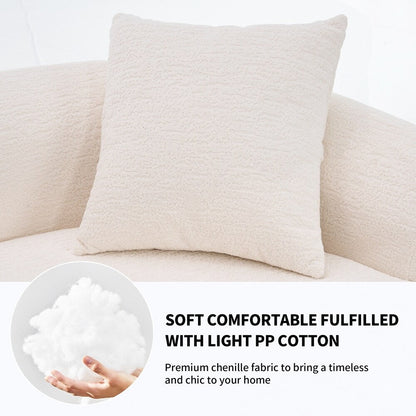 Canapé causeuse incurvé blanc en éponge à compression complète