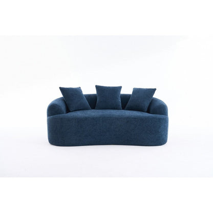 Canapé causeuse incurvé blanc en éponge à compression complète