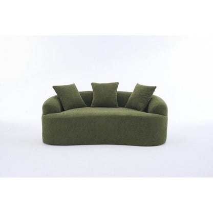 Canapé causeuse incurvé blanc en éponge à compression complète