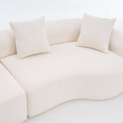 Canapé causeuse incurvé blanc en éponge à compression complète