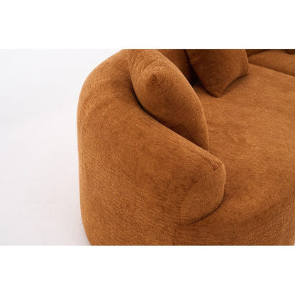 Canapé causeuse incurvé blanc en éponge à compression complète