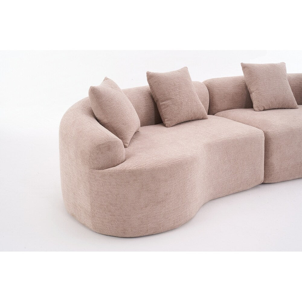 Canapé causeuse incurvé blanc en éponge à compression complète