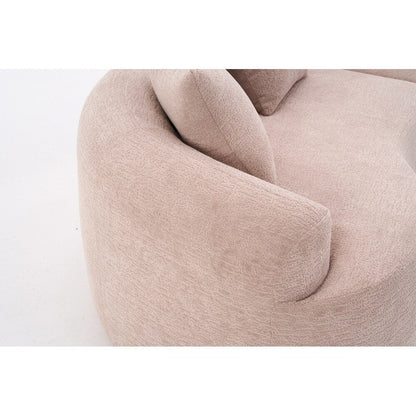 Canapé causeuse incurvé blanc en éponge à compression complète