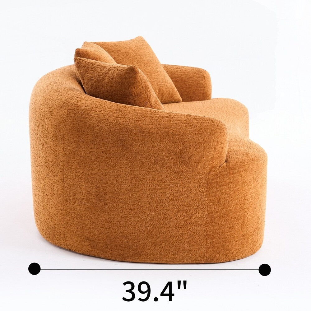 Canapé causeuse incurvé blanc en éponge à compression complète