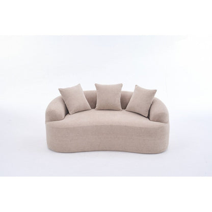 Canapé causeuse incurvé blanc en éponge à compression complète