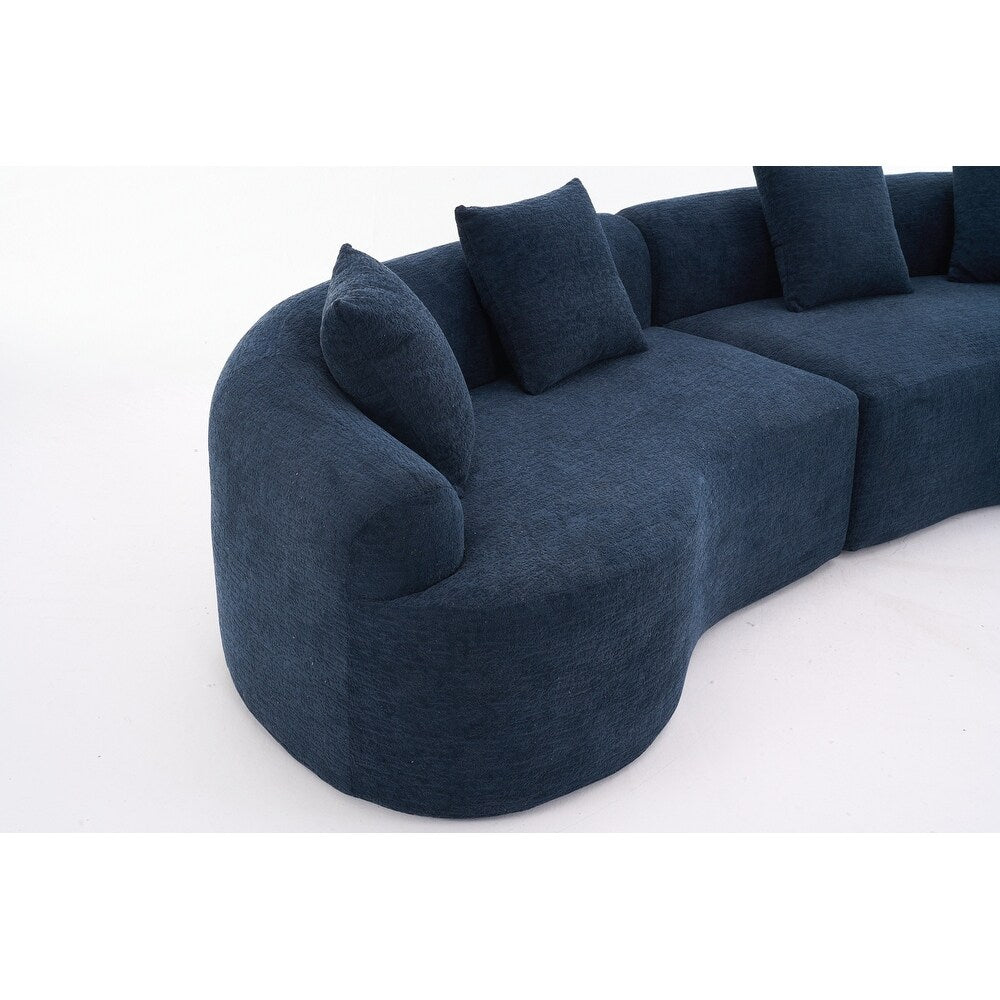 Canapé causeuse incurvé blanc en éponge à compression complète